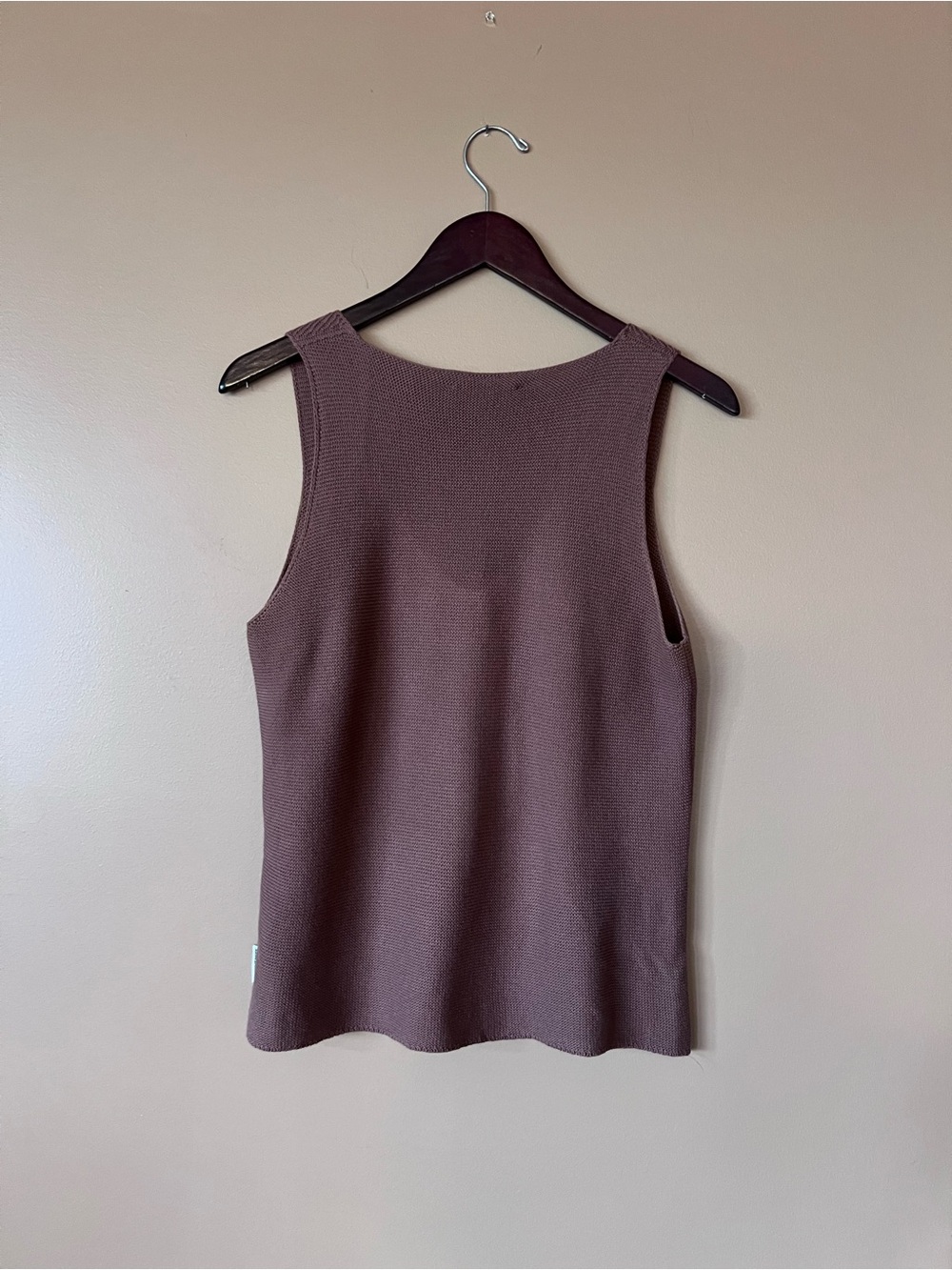 ARMEDANGELS Sleeveless V-Neck Knit Tank in Warm Brown - Picture 2 of 2
